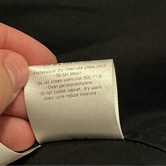 Giorgio Armani Silk Hidden Buttons Black Blazer Borgo 21 - Picture 8 of 13